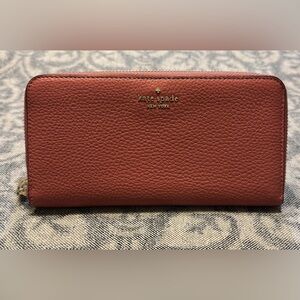 Kate Spade Coral Leather Wallet NWOT
